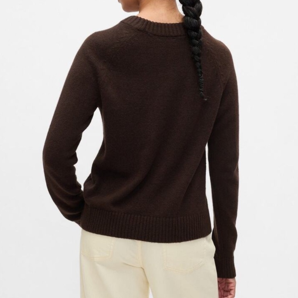 Gap CashSoft Crewneck Sweater in Terra Brown Size S - Picture 2 of 7